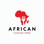 african-map-food-logo-vector